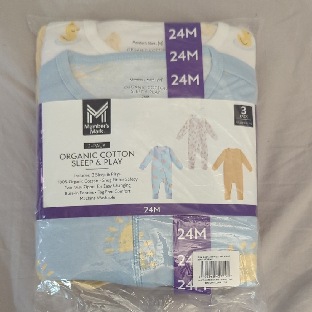 Blue and White Organic Cotton Kids Pajamas